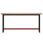 vidaXL Banc de lucru 180x55x81,5 cm, lemn masiv de fag și metal vidaXL Banc de lucru 180x55x81,5 cm, lemn masiv de fag și metal