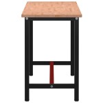 vidaXL Banc de lucru 180x55x81,5 cm, lemn masiv de fag și metal vidaXL Banc de lucru 180x55x81,5 cm, lemn masiv de fag și metal