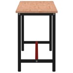 vidaXL Banc de lucru 200x55x81,5 cm, lemn masiv de fag și metal vidaXL Banc de lucru 200x55x81,5 cm, lemn masiv de fag și metal