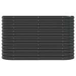 vidaXL Strat înălțat grădină 114x40x68 cm oțel galvanizat
