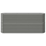 vidaXL Strat înălțat grădină gri 152x40x68cm oțel galvanizat