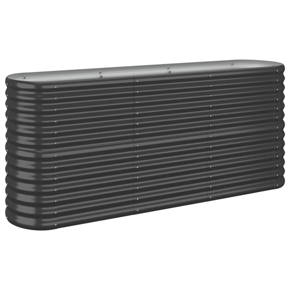 vidaXL Strat înălțat grădină 152x40x68 cm oțel galvanizat
