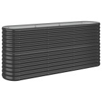 vidaXL Strat înălțat grădină 152x40x68 cm oțel galvanizat