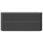 vidaXL Strat înălțat grădină 152x40x68 cm oțel galvanizat
