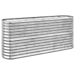 vidaXL Strat înălțat grădină 152x40x68 cm oțel galvanizat