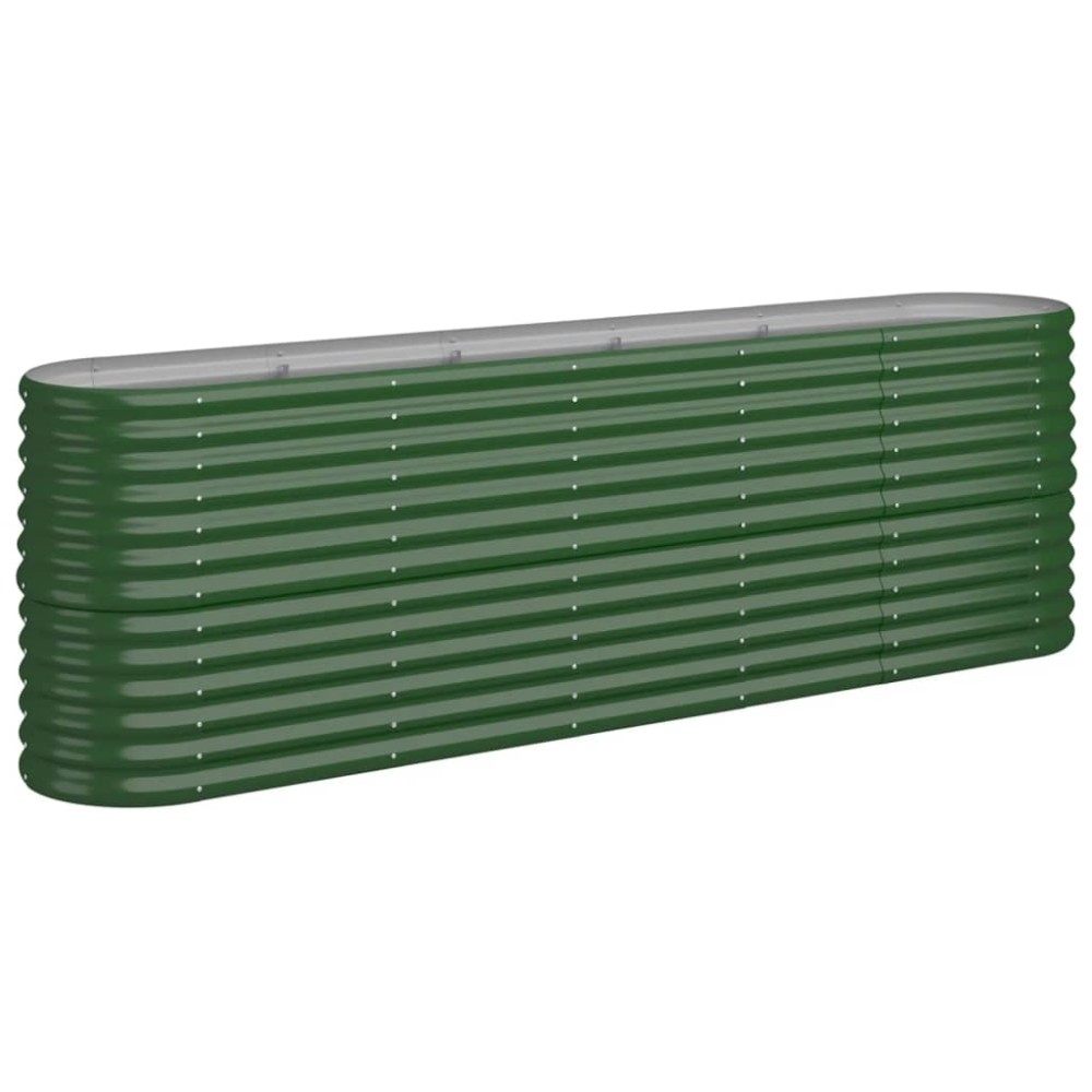 vidaXL Strat înălțat grădină 224x40x68 cm oțel galvanizat