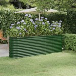 vidaXL Strat înălțat grădină 224x40x68 cm oțel galvanizat