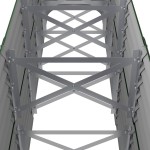 vidaXL Strat înălțat grădină 224x40x68 cm oțel galvanizat