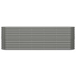 vidaXL Strat înălțat grădină gri 224x40x68cm oțel vopsit electrostatic