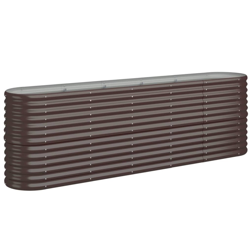 vidaXL Strat înălțat grădină 224x40x68 cm oțel galvanizat