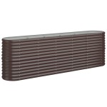 vidaXL Strat înălțat grădină 224x40x68 cm oțel galvanizat