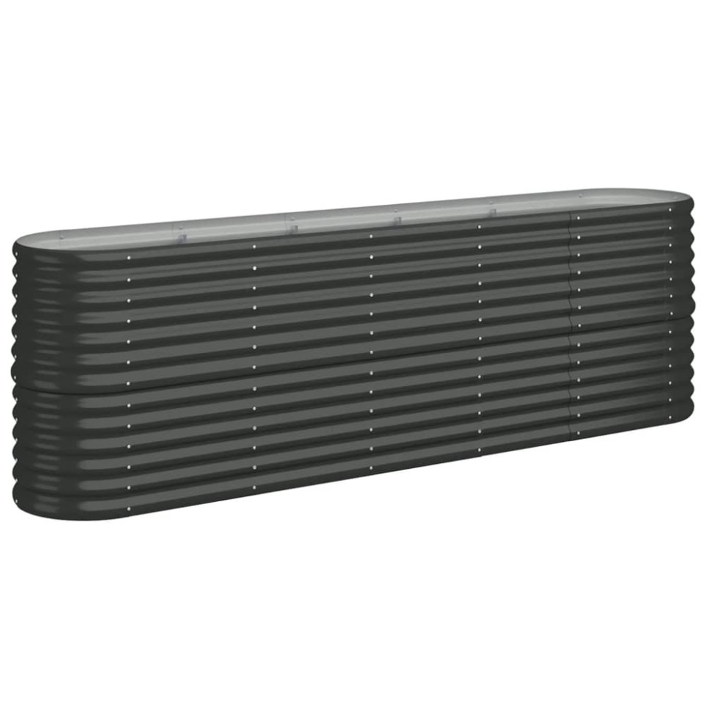 vidaXL Strat înălțat grădină 224x40x68 cm oțel galvanizat