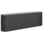 vidaXL Strat înălțat grădină 224x40x68 cm oțel galvanizat