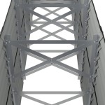 vidaXL Strat înălțat grădină 224x40x68 cm oțel galvanizat