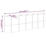 vidaXL Strat înălțat grădină 224x40x68 cm oțel galvanizat