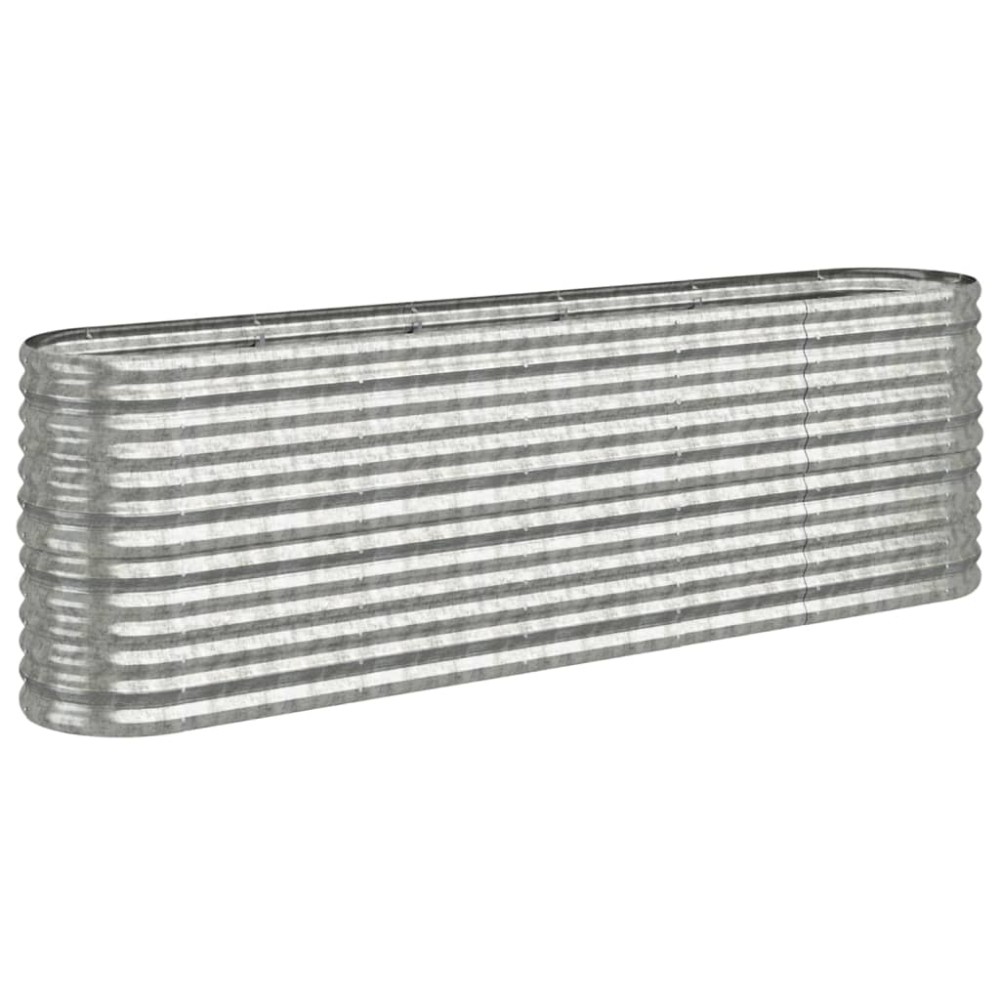 vidaXL Strat înălțat grădină 224x40x68 cm oțel galvanizat