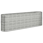 vidaXL Strat înălțat grădină 224x40x68 cm oțel galvanizat