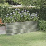 vidaXL Strat înălțat grădină 224x40x68 cm oțel galvanizat
