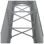 vidaXL Strat înălțat grădină 260x40x68 cm oțel vopsit electrostatic
