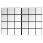 vidaXL Oglinzi de perete, 2 buc., negru, 80x60 cm, metal vidaXL Oglinzi de perete, 2 buc., negru, 80x60 cm, metal