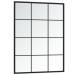 vidaXL Oglinzi de perete, 2 buc., negru, 80x60 cm, metal vidaXL Oglinzi de perete, 2 buc., negru, 80x60 cm, metal