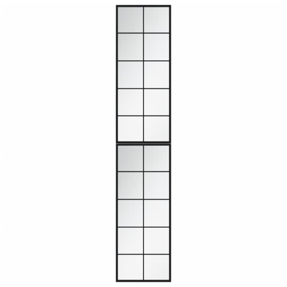 vidaXL Oglinzi de perete, 2 buc., negru, 100x40 cm, metal