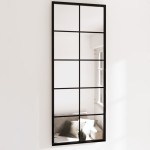 vidaXL Oglinzi de perete, 2 buc., negru, 100x40 cm, metal vidaXL Oglinzi de perete, 2 buc., negru, 100x40 cm, metal