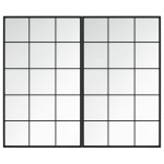 vidaXL Oglinzi de perete, 2 buc., negru, 100x60 cm, metal vidaXL Oglinzi de perete, 2 buc., negru, 100x60 cm, metal