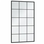 vidaXL Oglinzi de perete, 3 buc., negru, 100x60 cm, metal
