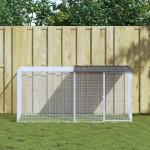 vidaXL Coteț pui cu acoperiș, antracit, 203x98x90 cm, oțel galvanizat vidaXL Coteț pui cu acoperiș, antracit, 203x98x90 cm, oțel galvanizat