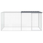 vidaXL Coteț pui cu acoperiș, antracit, 203x98x90 cm, oțel galvanizat vidaXL Coteț pui cu acoperiș, antracit, 203x98x90 cm, oțel galvanizat