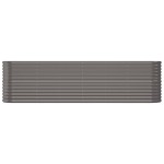 vidaXL Strat înălțat grădină gri 260x40x68cm oțel vopsit electrostatic