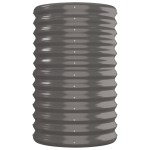 vidaXL Strat înălțat grădină gri 260x40x68cm oțel vopsit electrostatic