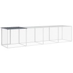 vidaXL Coteț pui cu acoperiș, antracit, 403x98x90 cm, oțel galvanizat vidaXL Coteț pui cu acoperiș, antracit, 403x98x90 cm, oțel galvanizat