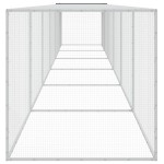 vidaXL Coteț pui cu acoperiș, antracit, 603x98x90 cm, oțel galvanizat vidaXL Coteț pui cu acoperiș, antracit, 603x98x90 cm, oțel galvanizat