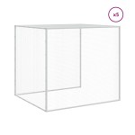 vidaXL Coteț pui cu acoperiș, antracit, 603x98x90 cm, oțel galvanizat vidaXL Coteț pui cu acoperiș, antracit, 603x98x90 cm, oțel galvanizat