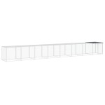 vidaXL Coteț pui cu acoperiș, antracit, 803x98x90 cm, oțel galvanizat vidaXL Coteț pui cu acoperiș, antracit, 803x98x90 cm, oțel galvanizat