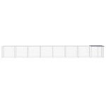 vidaXL Coteț pui cu acoperiș, antracit, 803x98x90 cm, oțel galvanizat vidaXL Coteț pui cu acoperiș, antracit, 803x98x90 cm, oțel galvanizat