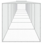 vidaXL Coteț pui cu acoperiș, antracit, 803x98x90 cm, oțel galvanizat vidaXL Coteț pui cu acoperiș, antracit, 803x98x90 cm, oțel galvanizat