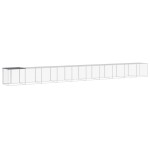 vidaXL Coteț pui cu acoperiș, antracit, 1003x98x90 cm, oțel galvanizat vidaXL Coteț pui cu acoperiș, antracit, 1003x98x90 cm, oțel galvanizat