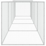 vidaXL Coteț pui cu acoperiș gri deschis 403x98x90 cm oțel galvanizat vidaXL Coteț pui cu acoperiș gri deschis 403x98x90 cm oțel galvanizat
