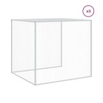 vidaXL Coteț pui cu acoperiș gri deschis 403x98x90 cm oțel galvanizat vidaXL Coteț pui cu acoperiș gri deschis 403x98x90 cm oțel galvanizat