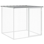 vidaXL Coteț pui cu acoperiș gri deschis 603x98x90 cm oțel galvanizat vidaXL Coteț pui cu acoperiș gri deschis 603x98x90 cm oțel galvanizat