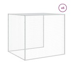 vidaXL Coteț pui cu acoperiș gri deschis 603x98x90 cm oțel galvanizat vidaXL Coteț pui cu acoperiș gri deschis 603x98x90 cm oțel galvanizat