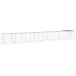 vidaXL Coteț pui cu acoperiș gri deschis 803x98x90 cm oțel galvanizat vidaXL Coteț pui cu acoperiș gri deschis 803x98x90 cm oțel galvanizat