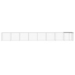 vidaXL Coteț pui cu acoperiș gri deschis 803x98x90 cm oțel galvanizat vidaXL Coteț pui cu acoperiș gri deschis 803x98x90 cm oțel galvanizat