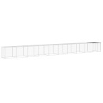 vidaXL Coteț pui cu acoperiș gri deschis 1003x98x90 cm oțel galvanizat vidaXL Coteț pui cu acoperiș gri deschis 1003x98x90 cm oțel galvanizat