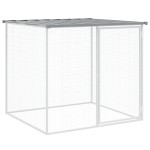 vidaXL Coteț pui cu acoperiș gri deschis 1003x98x90 cm oțel galvanizat vidaXL Coteț pui cu acoperiș gri deschis 1003x98x90 cm oțel galvanizat