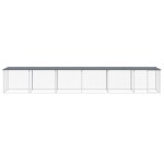 vidaXL Coteț pui cu acoperiș, antracit, 603x98x90 cm, oțel galvanizat vidaXL Coteț pui cu acoperiș, antracit, 603x98x90 cm, oțel galvanizat