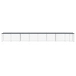 vidaXL Coteț pui cu acoperiș, antracit, 803x98x90 cm, oțel galvanizat vidaXL Coteț pui cu acoperiș, antracit, 803x98x90 cm, oțel galvanizat